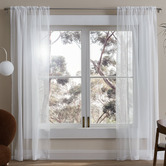 Tranquil Furnishings Erin Sheer Rod Pocket Single Panel Curtain
