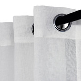 Tranquil Furnishings Edith Linen-Look Sheer Eyelet Single Panel Curtain