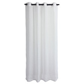 Tranquil Furnishings Edith Linen-Look Sheer Eyelet Single Panel Curtain