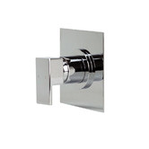 Aguzzo Chrome Quadro Wall Mounted Bath &amp; Shower Mixer
