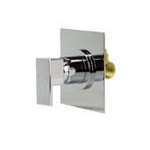Aguzzo Chrome Quadro Wall Mounted Bath &amp; Shower Mixer