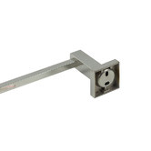 Aguzzo Quadro Stainless Steel Single Bar Towel Rail