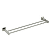 Aguzzo Quadro Stainless Steel Double Bar Towel Rail