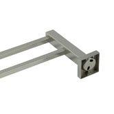 Aguzzo Quadro Stainless Steel Double Bar Towel Rail