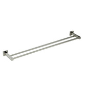Aguzzo Quadro Stainless Steel Double Bar Towel Rail