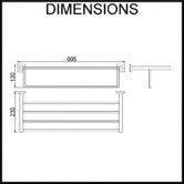 Aguzzo Quadro 600mm Stainless Steel Towel Rail