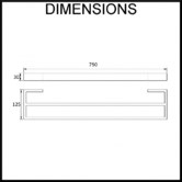 Aguzzo Montangna Stainless Steel Double Bar Towel Rail