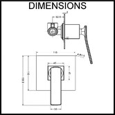 Aguzzo Cortina Wall Mounted Shower Mixer