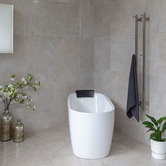 Aguzzo EZY FIT 1400mm Chrome Stainless Steel Heated Towel Rail