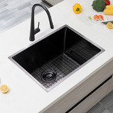 Aguzzo 600mm Single Stainless Steel Kitchen Sink with Protector Grid