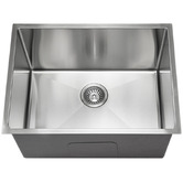 Aguzzo 600mm Single Brushed Satin Kitchen Sink