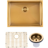 Aguzzo 600mm Single Stainless Steel Kitchen Sink with Protector Grid