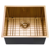 Aguzzo 510mm Single Stainless Steel Kitchen Sink with Protector Grid