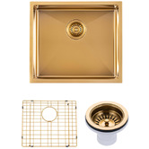 Aguzzo 510mm Single Stainless Steel Kitchen Sink with Protector Grid