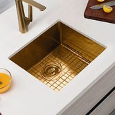 Aguzzo 510mm Single Stainless Steel Kitchen Sink with Protector Grid