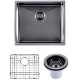 Aguzzo 510mm Single Stainless Steel Kitchen Sink with Protector Grid