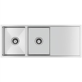 Aguzzo 1160mm Double Stainless Steel Kitchen Sink with Drainer