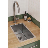 Aguzzo Elon 250mm Single Half Stainless Steel Kitchen Sink