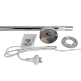 Aguzzo EZY FIT 1500mm Heated Vertical Towel Bar with 3 Hooks