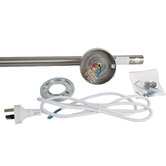 Aguzzo EZY FIT 900mm Heated Vertical Towel Bar with 2 Hooks
