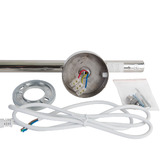 Aguzzo EZY FIT 900mm Heated Vertical Towel Bar with 2 Hooks