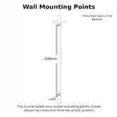 Aguzzo EZY FIT 1400mm Square Tube Heated Towel Rail