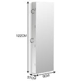 Oakleigh Home White Verra Wall Mounted LED Jewellery Cabinet