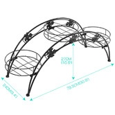 Oakleigh Home Decor Arch Wrought Iron Flower Rack