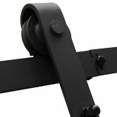 Oakleigh Home Black Vintage-Style Single Barn Door Hardware Kit