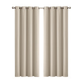 Oakleigh Home Triple Layer Beige Blockout Eyelet Curtains