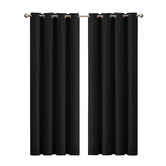 Oakleigh Home Triple Layer Black Blockout Eyelet Curtains