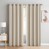 Oakleigh Home Triple Layer Beige Blockout Eyelet Curtains