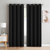 Oakleigh Home Triple Layer Black Blockout Eyelet Curtains