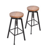 Oakleigh Home Jameson Retro Industrial Swivel Adjustable Barstools