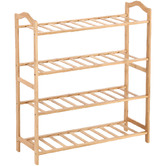 Oakleigh Home Natural Madeline 4 Tier Bamboo Shoe Rack
