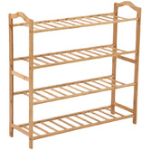 Oakleigh Home Natural Madeline 4 Tier Bamboo Shoe Rack