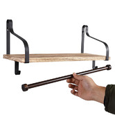 Oakleigh Home Norelle Rustic Paulownia Wood Floating Shelves