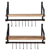 Oakleigh Home Norelle Rustic Paulownia Wood Floating Shelves