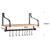 Oakleigh Home Norelle Rustic Paulownia Wood Floating Shelves