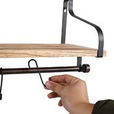 Oakleigh Home Norelle Rustic Paulownia Wood Floating Shelves