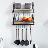 Oakleigh Home Norelle Rustic Paulownia Wood Floating Shelves