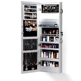 Oakleigh Home White Verra Wall Mounted LED Jewellery Cabinet