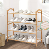 Oakleigh Home Natural Madeline 4 Tier Bamboo Shoe Rack