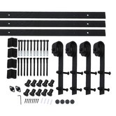 Oakleigh Home Levede Muir 400cm Double Barn Door Track Roller Kit