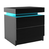 Oakleigh Home 2 Drawer Bedside Table with LED Light