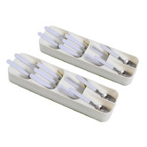 Oakleigh Home Lina White Cutlery Organisers