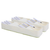 Oakleigh Home Lina White Cutlery Organisers