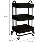 Oakleigh Home Shelton 3 Tier Metal Storage Trolley
