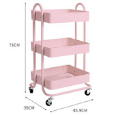 Oakleigh Home Shelton 3 Tier Metal Storage Trolley