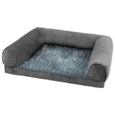 Oakleigh Home Grey Zelly Faux Fur Dog Bed